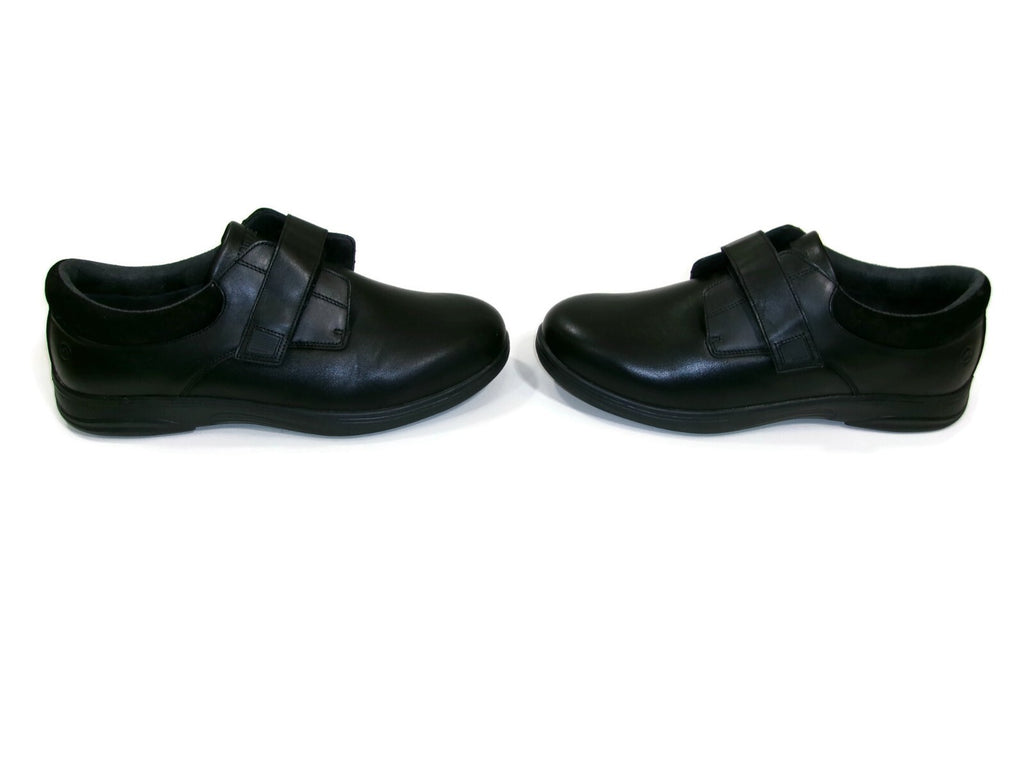 Anodyne Mens Black Leather Diabetic Shoes #66 Size 13 W Casual Comfort