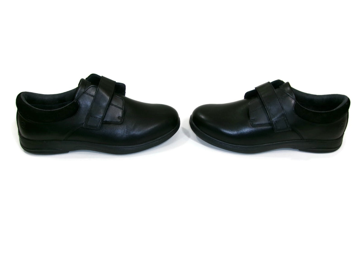 Anodyne Mens Black Leather Diabetic Shoes #66 Size 13 W Casual Comfort