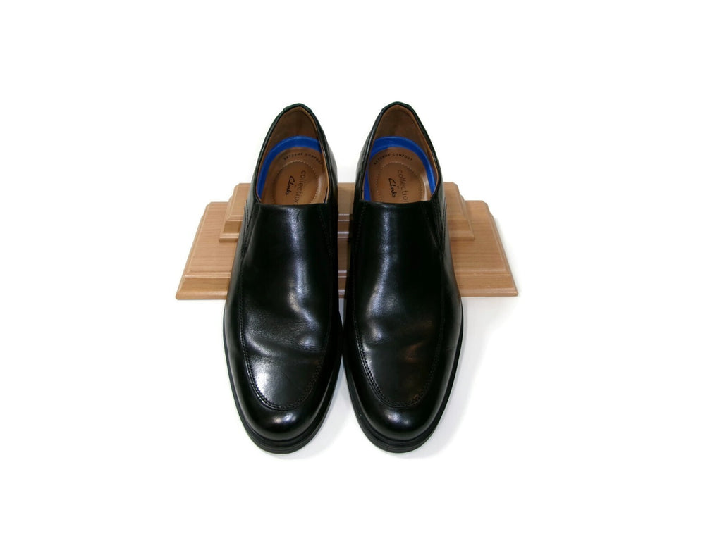 Mens COLLECTION by CLARKS Extreme Comfort Size 12 Black Leather Slip Ons Loafers