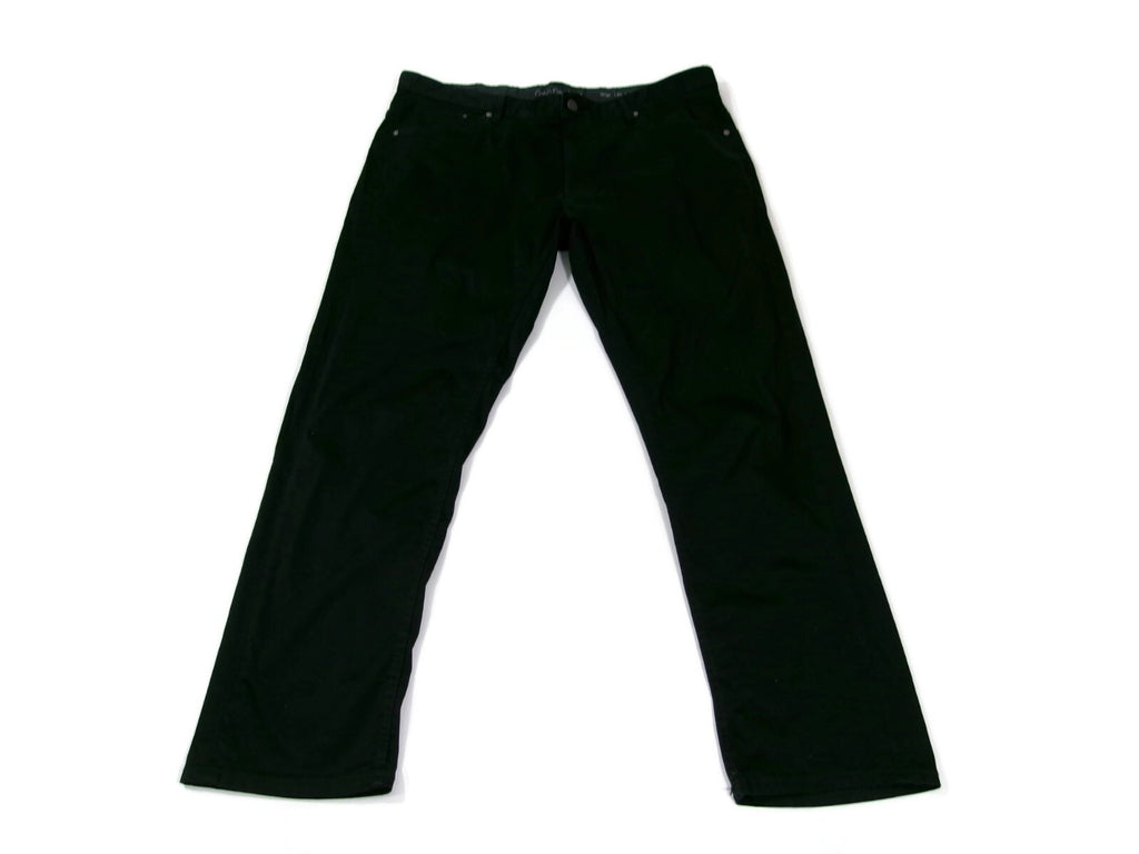 CALVIN KLEIN Mens Black Chinos Casual Pants Slim Straight Size 38 X 30