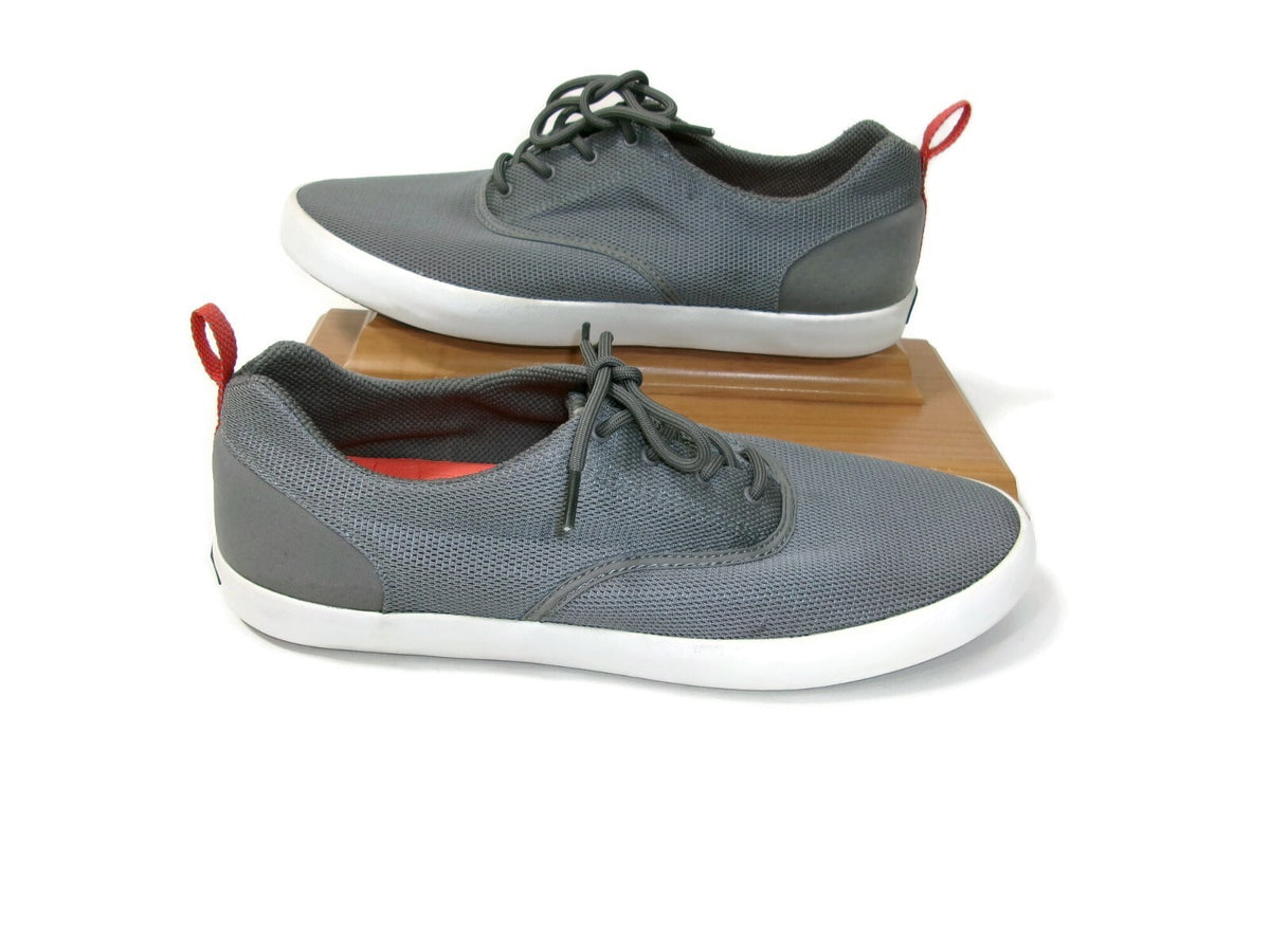 Paul Sperry Mens Shoes Size 11.5 Lightweight Flex Deck Gray Mesh Sneakers Sporty