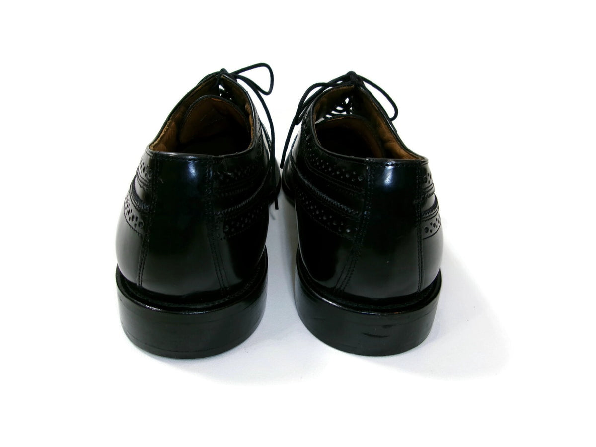 Bostonian Luxe Mens  Shoes Size 12 M Black Leather Oxfords Classic Wingtips