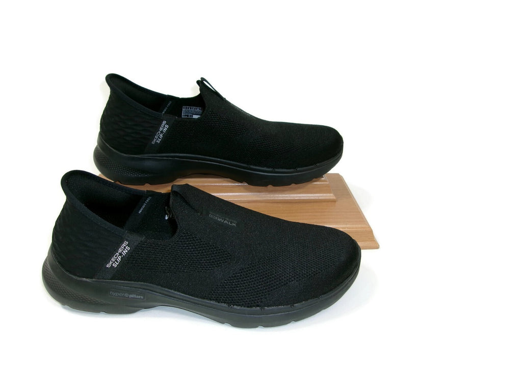Skechers Mens Black Hands Free Slip Ins Ons Go Walk Shoes Black Meshs Size 11
