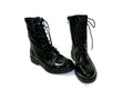 Azalea Wang Womens Teen Girls Black Lace Up Mid Ankle Boots w/Side Zip Size 7 M