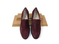 Karl Lagerfeld Paris Womens Plush  Burgundy Suede Loafers Flat Shoes Size 8 M
