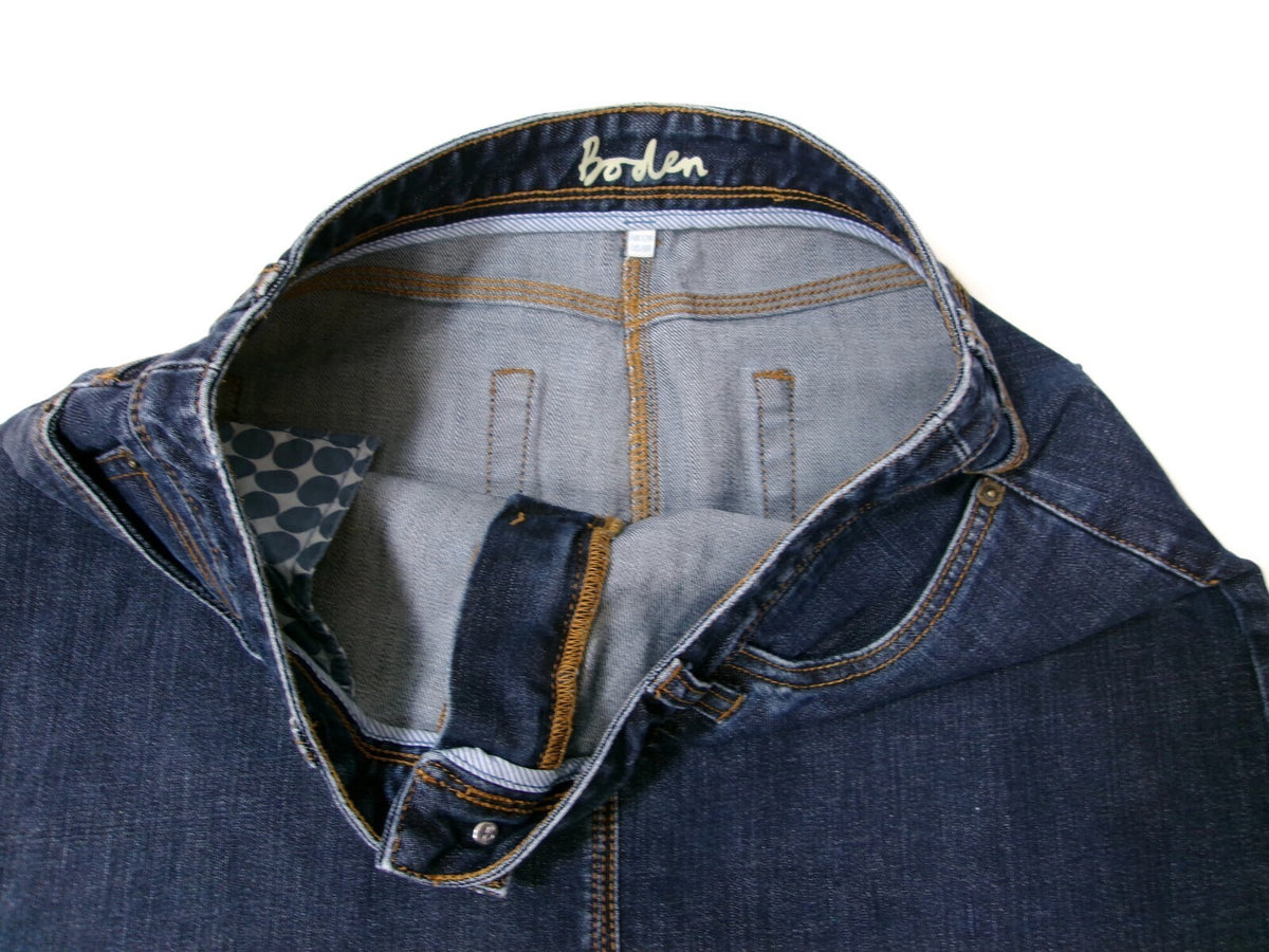 Womens cute Boden Demim Blue Jean Skirt US Size 8 R / UK SZ 12 R A-Line  Nice 1