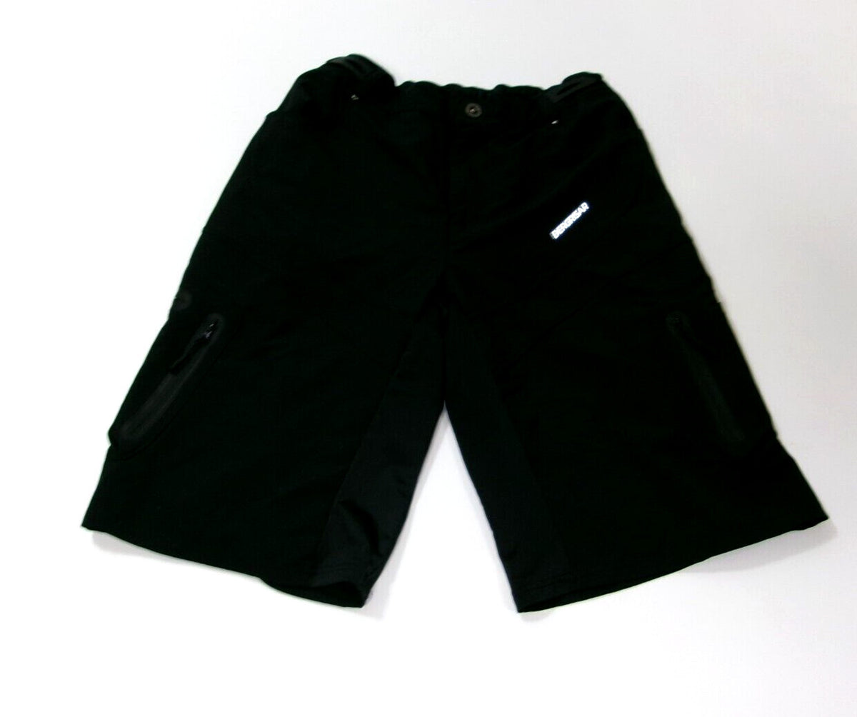 Bergrisar Mens Black Polyester/Spandex  Cycling Mountain Shorts  Size XXL