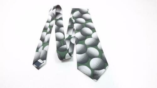 vintage RALPH MARLIN Golf Themed JUST BALLS GOLF Balls Mens Fun Tie Clean Nice 1