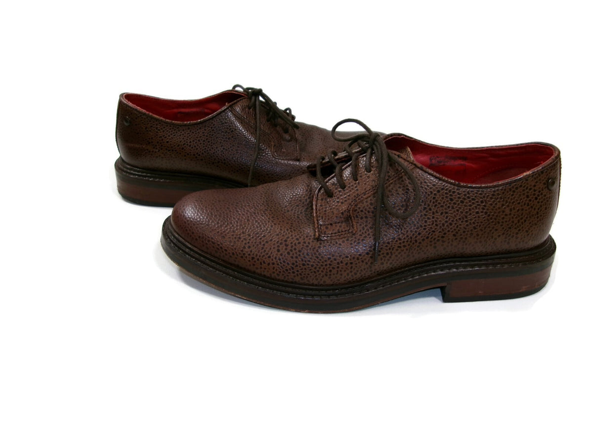Base London Mens Quality Oxfords Shoes Maudslay Textured Brown EU Size  42 US 9