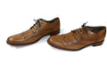 Joseph Abboud Mens Shoes Size 13 Genuine Italian Tan Leather Wing Tip Oxfords