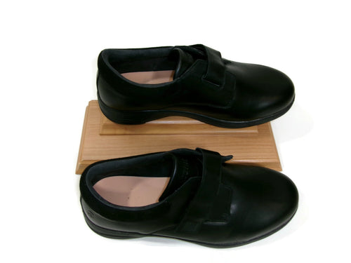 Anodyne Mens Black Leather Diabetic Shoes #66 Size 13 W Casual Comfort