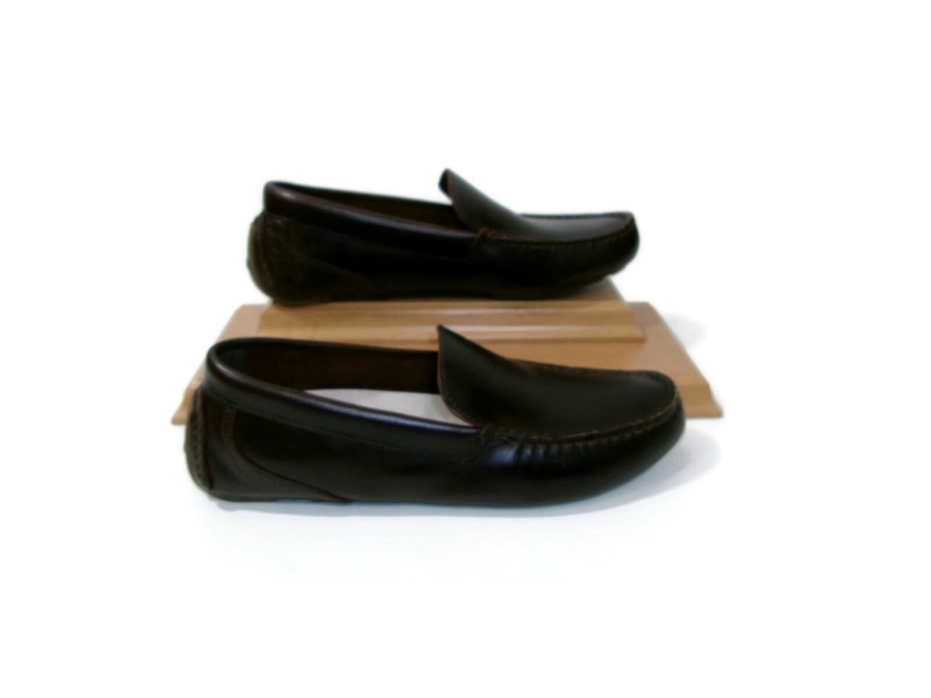 Sperry Mens Davenport Venetian Driver Moccasin Brown Leather Shoes Size 8 W