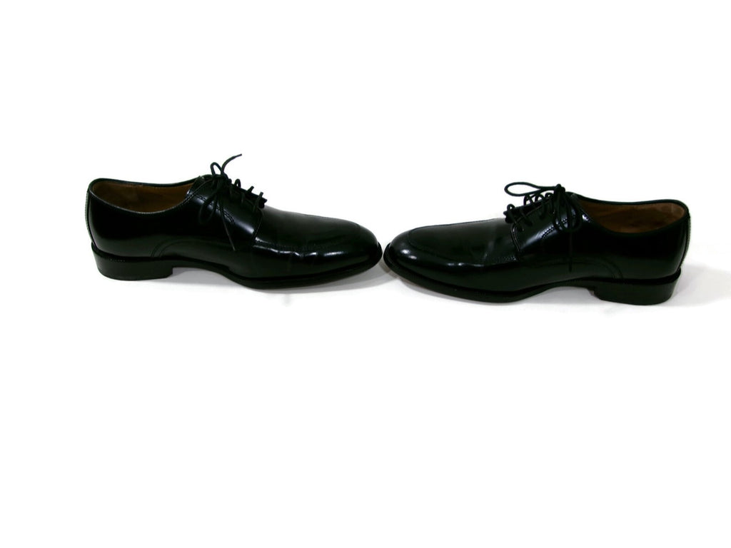 Johnston & Murphy Mens Black Shoes Size 8 D Bradford Moc Toe Oxford Sheepskin