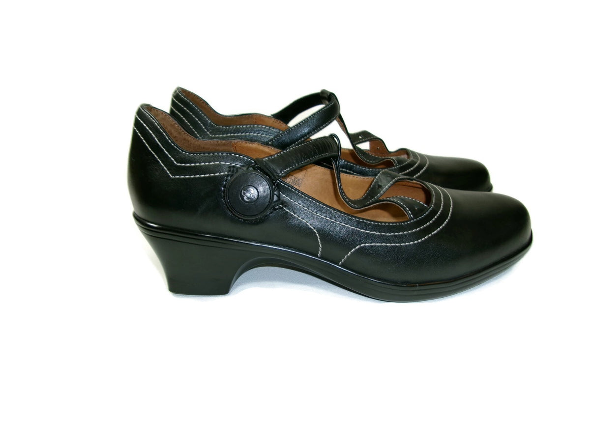 Dr. Comfort Womens Shoes Size 9.5 W Carmen Diabetic Black Leather Mary Jane