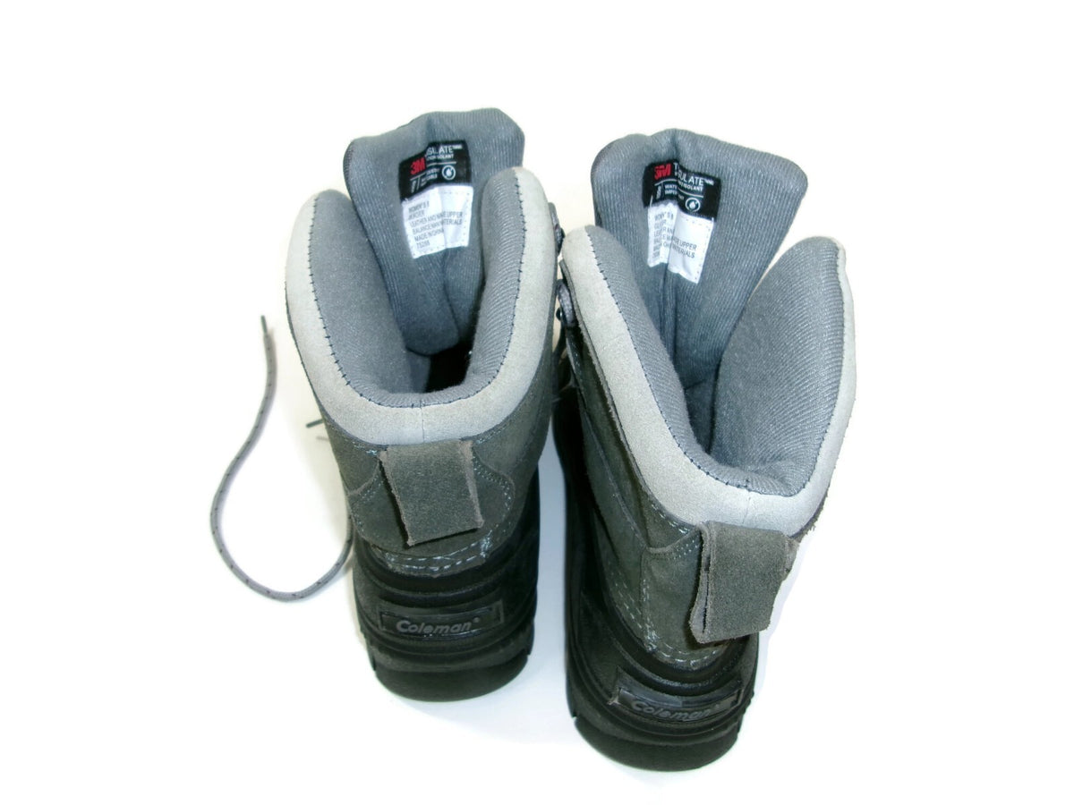 Coleman Womens Grey & Black Thinsulate 3M Waterproof Snow Boots Shoes Size 8 M