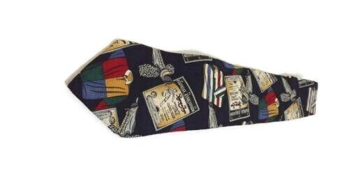 STRUCTURE Mens Italian Fabric Athletic Sportsmans Football Coach Tie 100% SILK