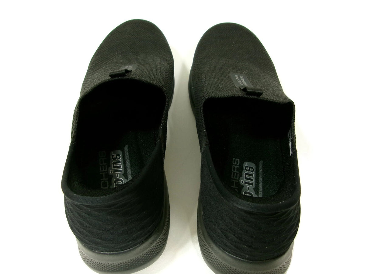 Skechers Mens Black Hands Free Slip Ins Ons Go Walk Shoes Black Meshs Size 11