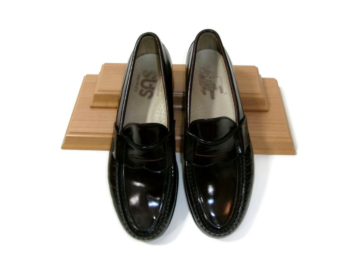 SAS Mens Classic Leather Penny Loafers Shoes Size 7 M Brownish Cordovan  Slip On