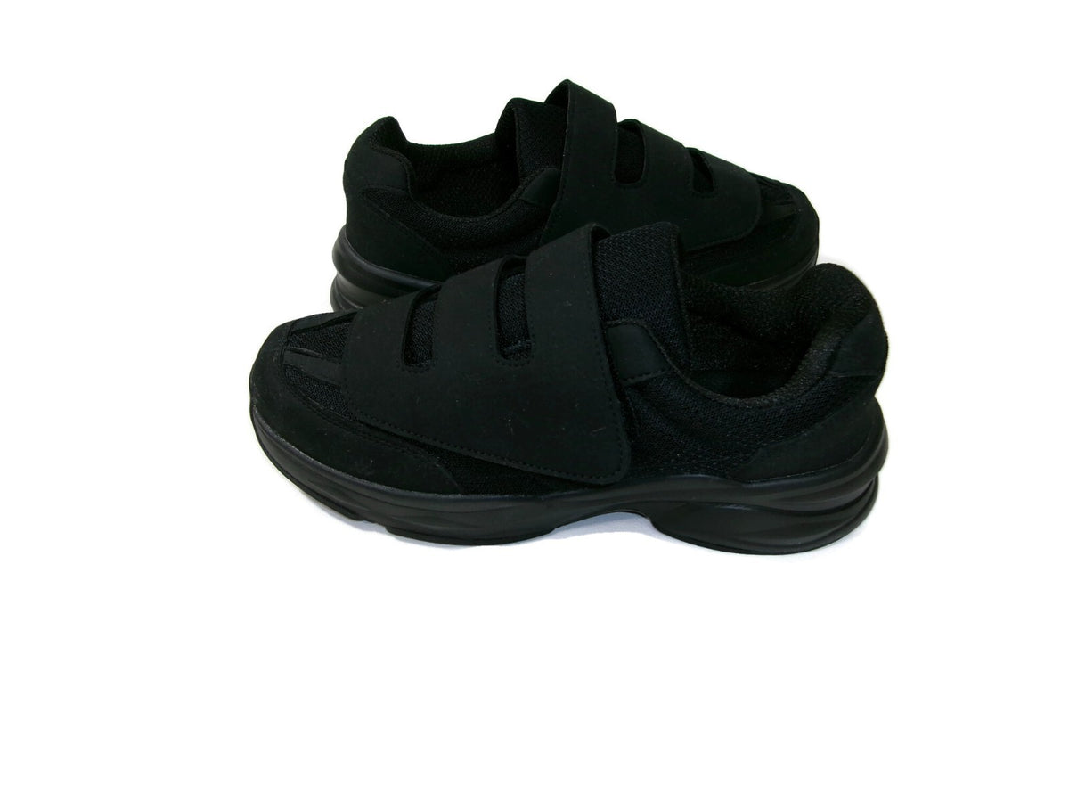 Ortho+rest Mens Diabetic Walking Shoes Size 8 Black Mesh w/ Orthotic Insert $114
