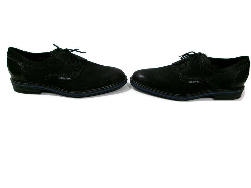 Mephisto Mens Quality Derby Oxford Casual Black Leather Lace Up Shoes Size 9.5 M
