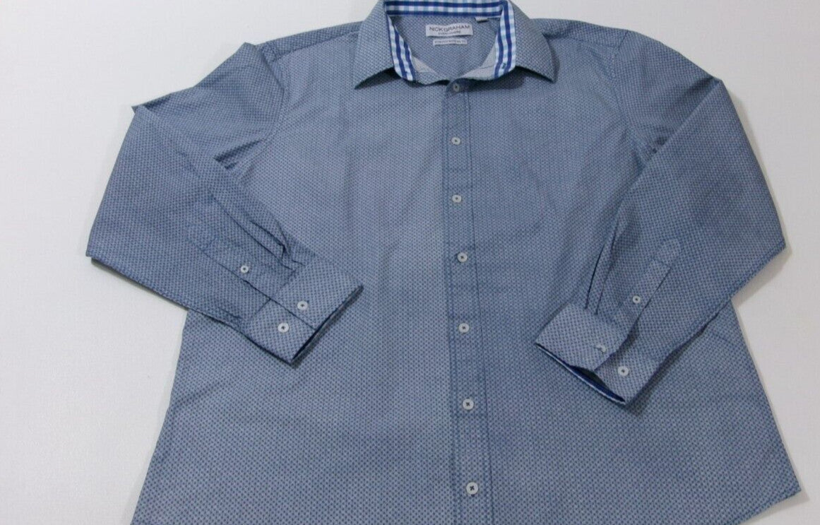 Mens Nick Graham Everywhere Shirt Size 2XL Long Sleeve Flip Cuff Modern FIT
