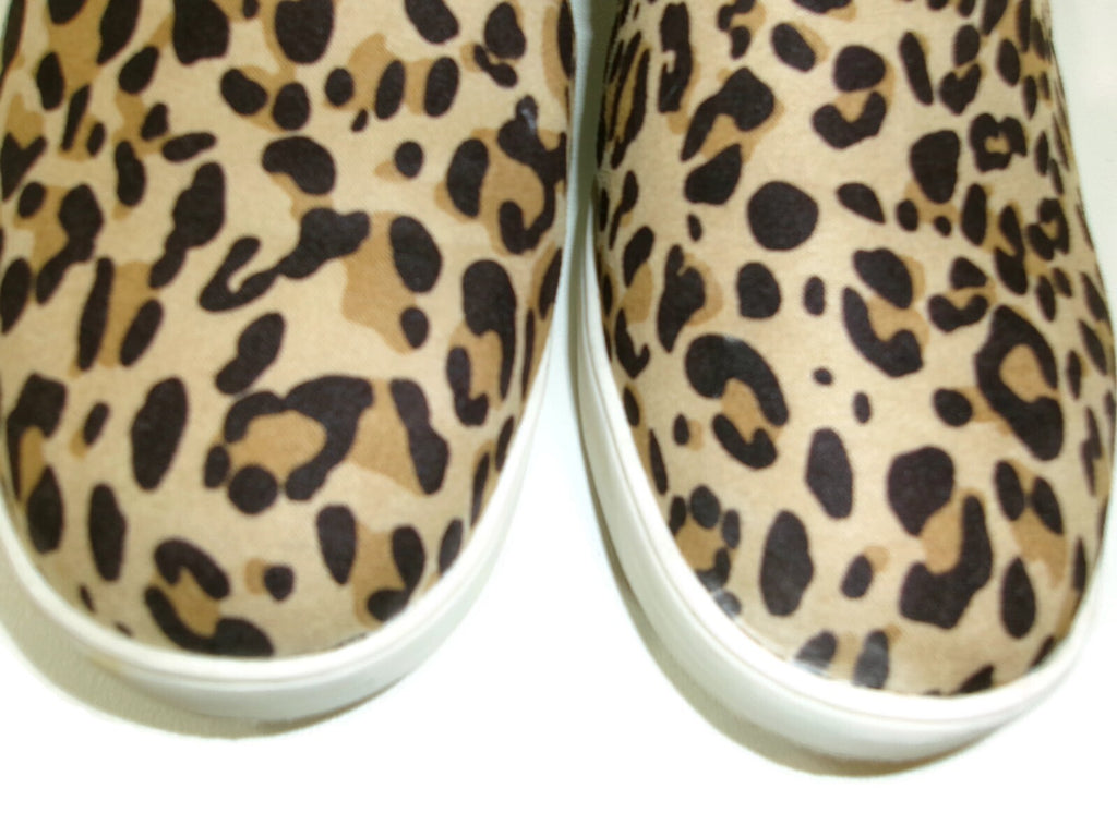Womens Dr Scholls Be Free Cheetah Slip On Sneakers Shoes size 9.5 M Tan Brown