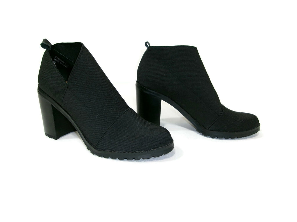 Ellen Tracy Black Heel Ankle Stretch Stylish Booties Womens Shoes Size 8 M