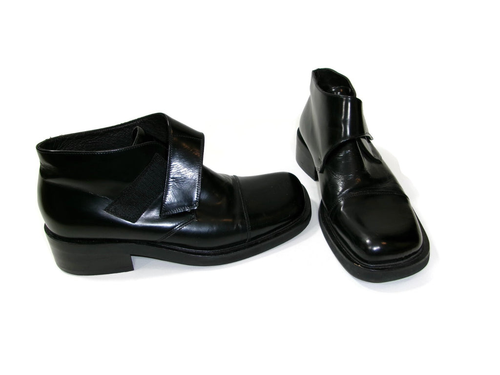 Vintage Paul May Mens Black Leather Chukka Ankle Boots Size 41 EU US 8-8.5