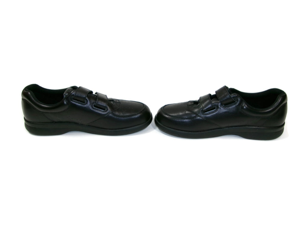 Propet Mens Black Leather LifeWalker Vista Strap Shoes Size 9.5 M (D)