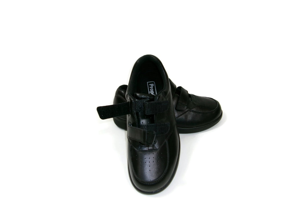 Propet Mens Black Leather LifeWalker Vista Strap Shoes Size 9.5 M (D)