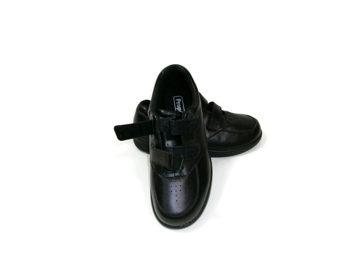 Propet Mens Black Leather LifeWalker Vista Strap Shoes Size 9.5 M (D)