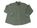 Saddlebred Mens Casual Shirt Size XXL  Green Plaid Button Down Easy Care