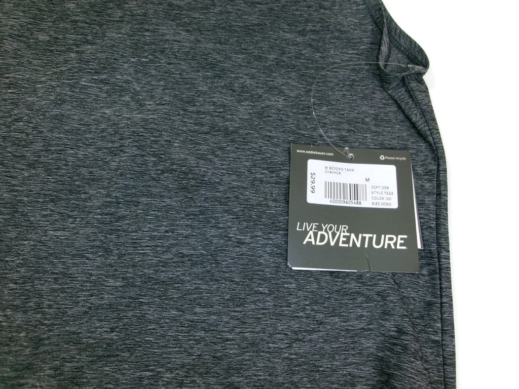 Eddie Bauer Womens Grey Heather Athletic Tank Top Shirt Size M Medium New w/Tag