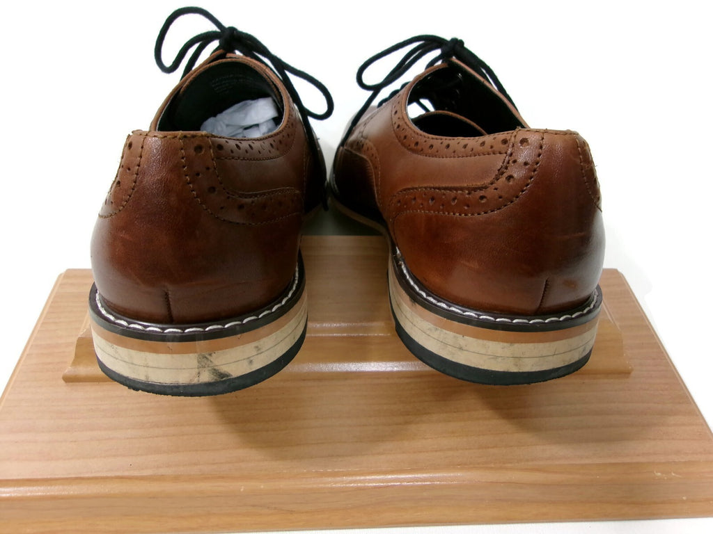 Bar lll Parker Mens Parker Shoes Size 11 M Tan Leather Cap Toe Brogues Textured