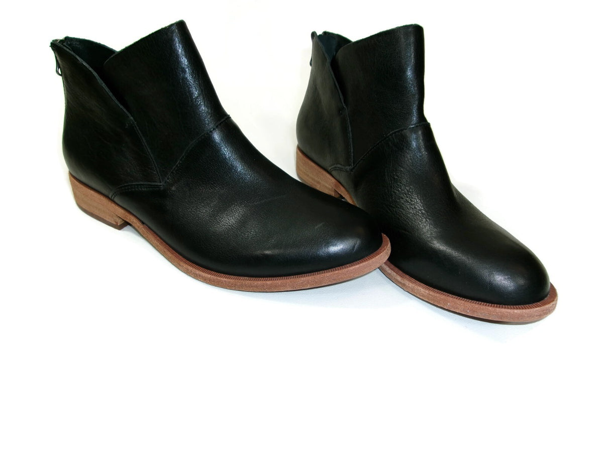 Kork Ease Ryder Womens Black Leather Ankle Boots Booties Shoes Size 9.5 M