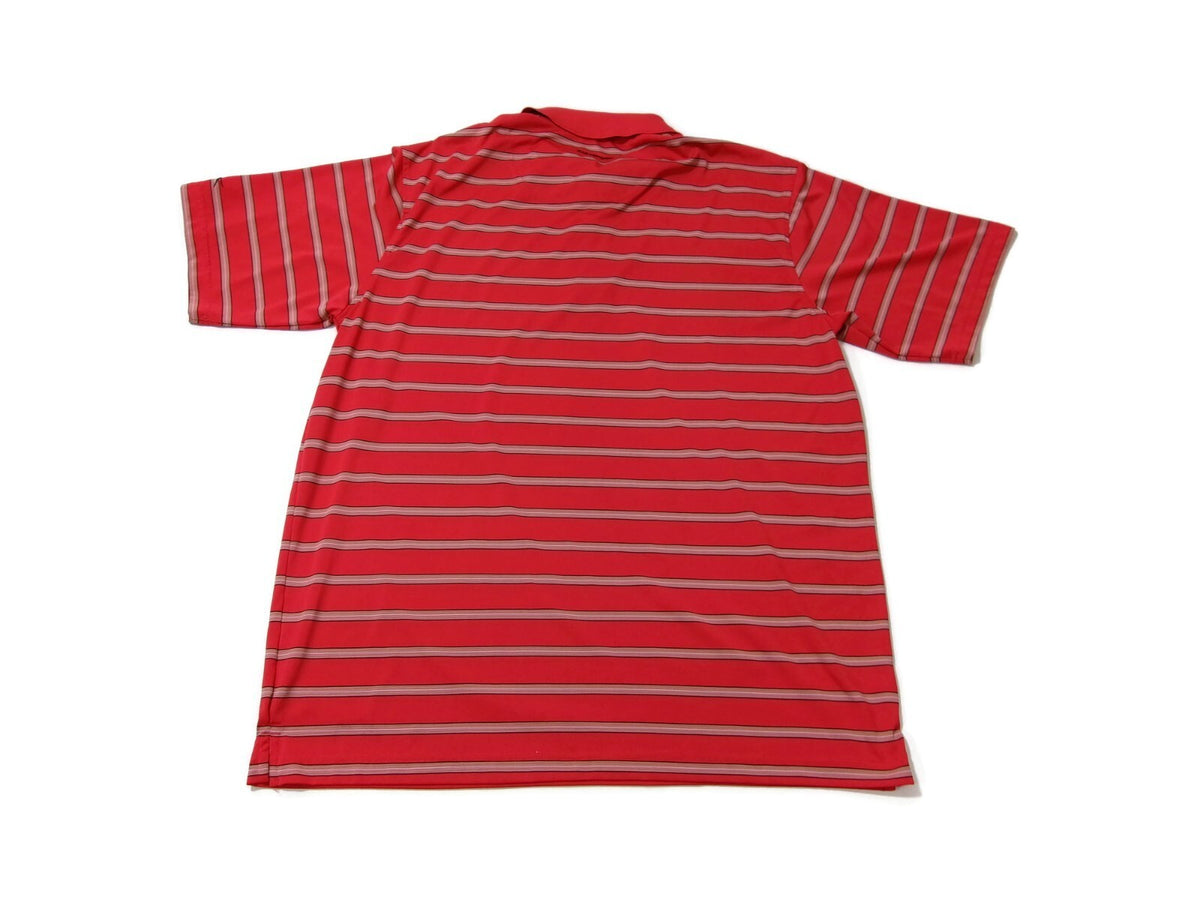 Slazenger Polo Shirt Mens XL Orange Red Pattern Golf Short Sleeve  Embossed