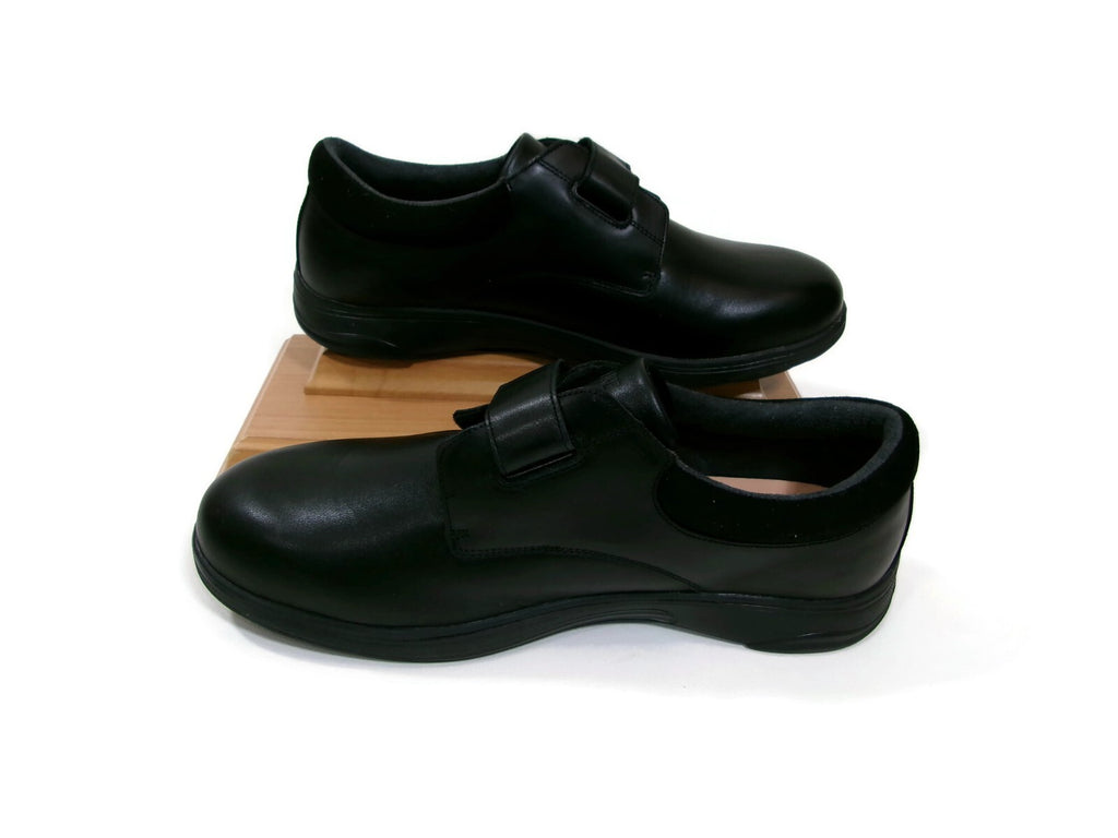 Anodyne Mens Black Leather Diabetic Shoes #66 Size 13 W Casual Comfort