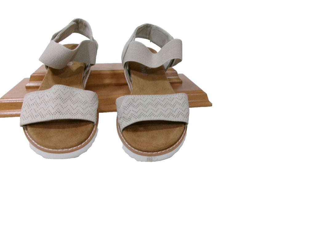 SKECHERS Memory Foam Womens Taupe Neutral sandals shoes size 6.5 M