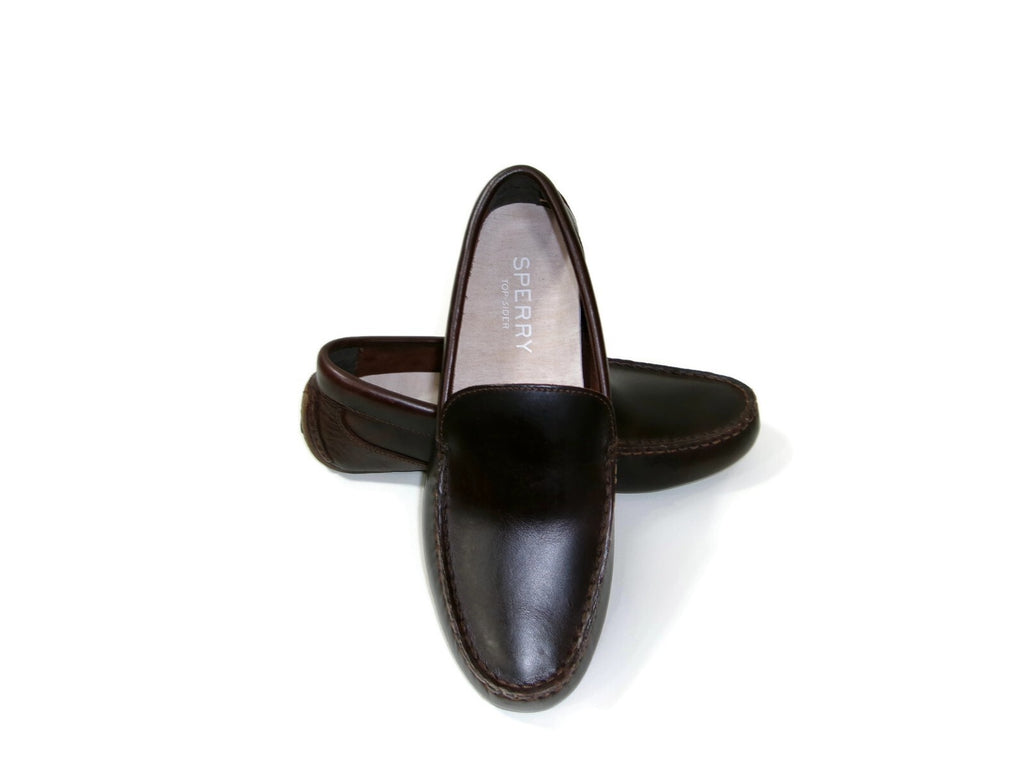 Sperry Mens Davenport Venetian Driver Moccasin Brown Leather Shoes Size 8 W