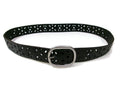Womens BLACK Scroll Intricate Cut Design Distressed Belt Size M  Medium