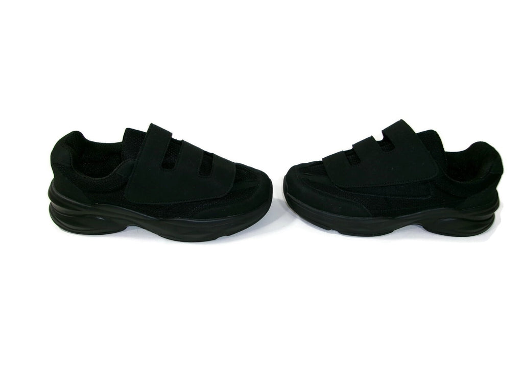 Ortho+rest Mens Diabetic Walking Shoes Size 8 Black Mesh w/ Orthotic Insert $114