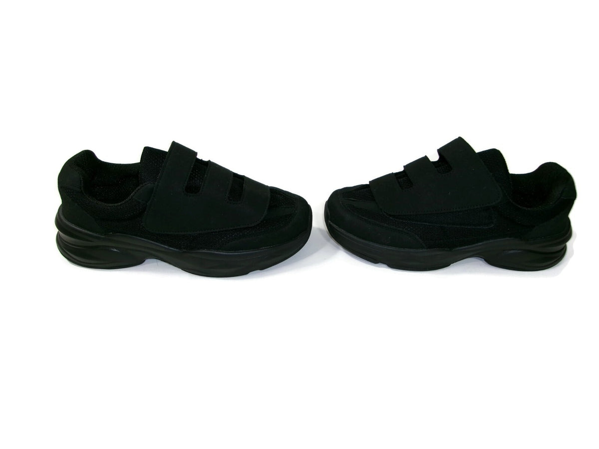 Ortho+rest Mens Diabetic Walking Shoes Size 8 Black Mesh w/ Orthotic Insert $114