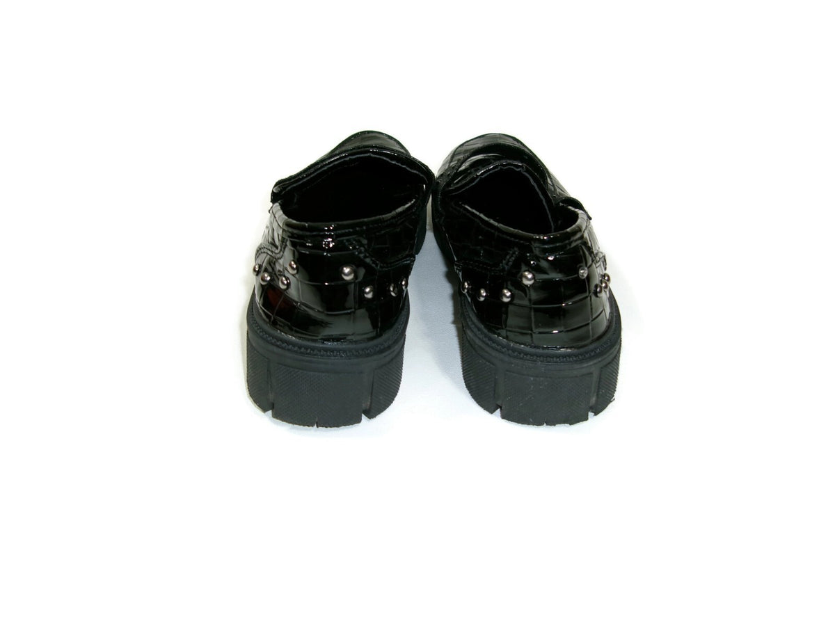 Vince Camuto Pre Teen Girls Black Patent W/Studded Band & Back Shoes Size 3 M