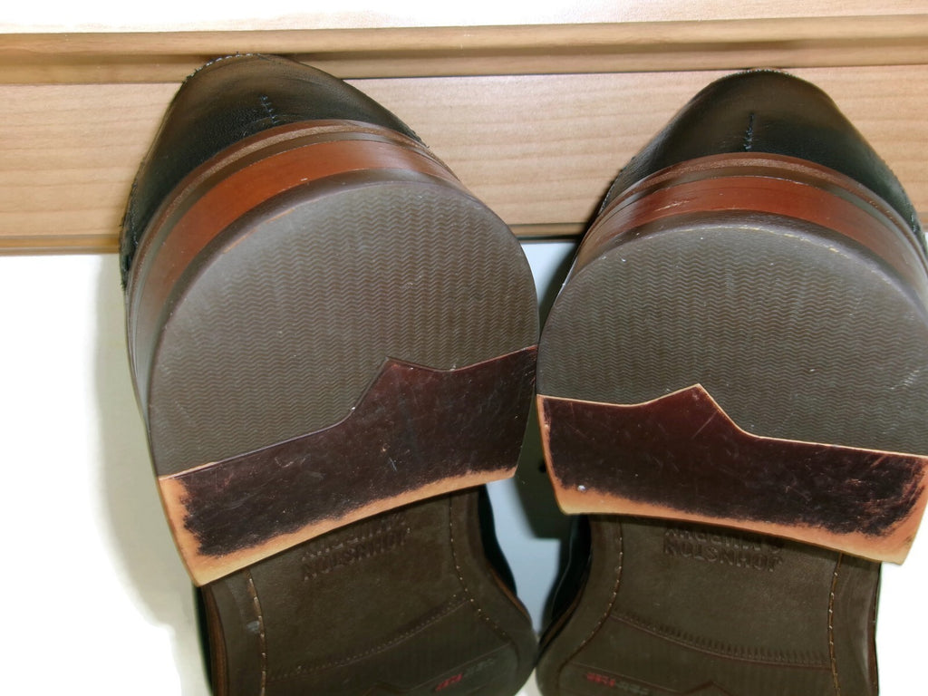 Johnston & Murphy Mens Flex Sheep Skin Leather Soles Black  Shoes Size 13 D