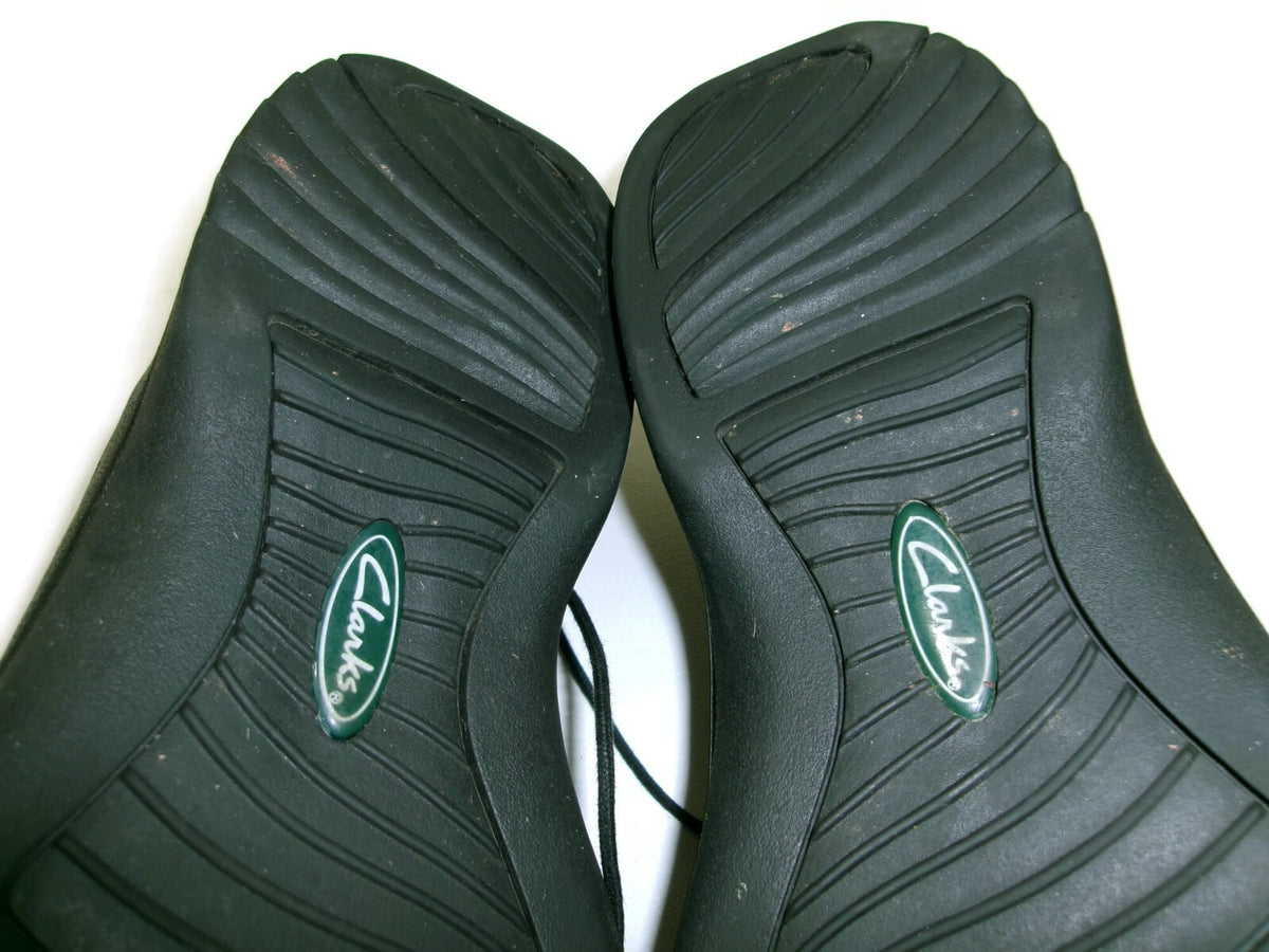 Clarks Mens Black Leather Comfy Lace Up Oxfords Shoes Size 12 M Leather Insoles