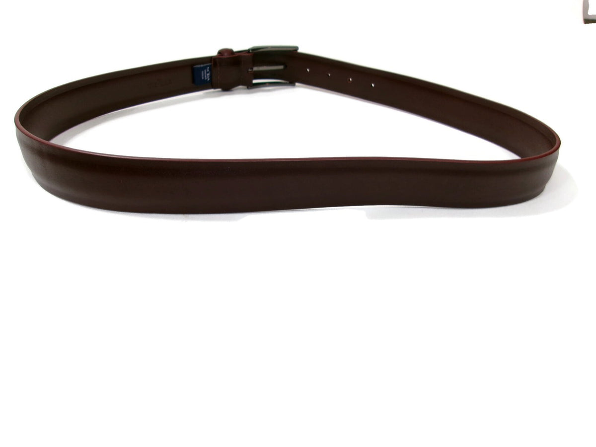 The Tie Bar Redish Burgundy Leather Mens Belt Size M Medium 43"
