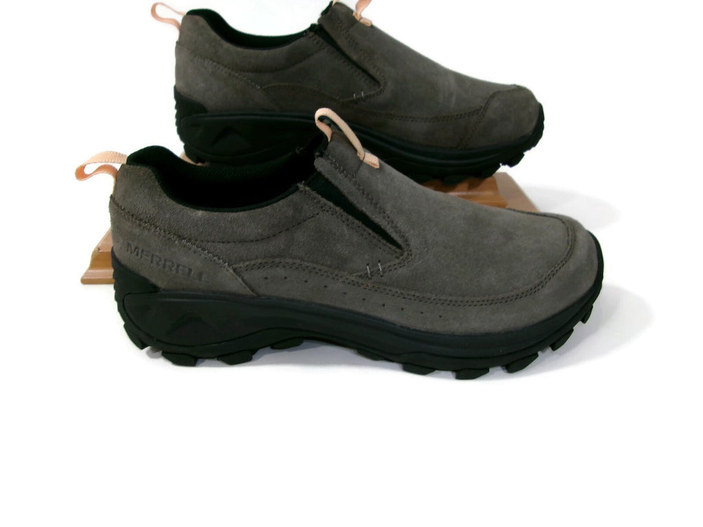 Merrell Womens Nessa Slip On Sneakers Shoes Size 11 Gray Suede Rugged Grip Sole