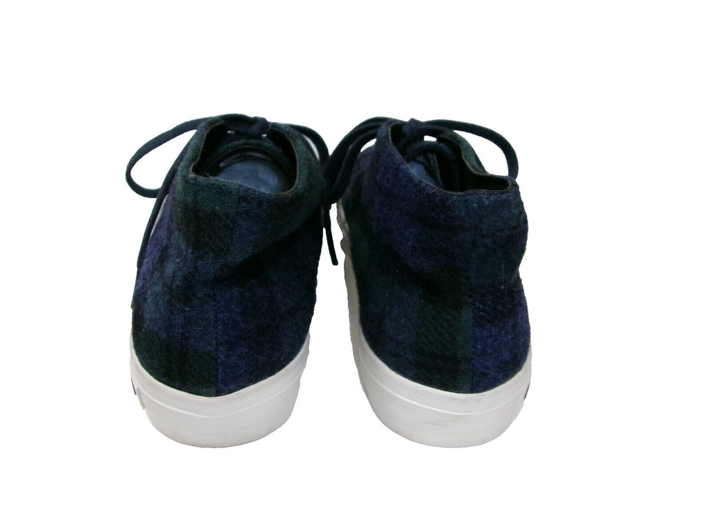 SEAVEES Classic Blue Green PLAID Wool Womens Shoes Size 8.5 M Booties Comfy CUTE