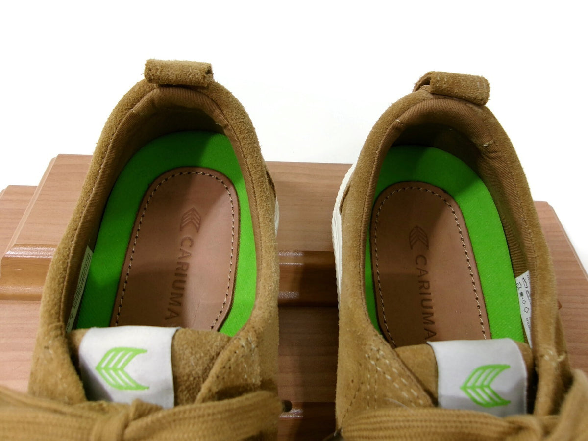 Cariuma Oca Womens Low Camel Tan Suede Sneakers Shoes Size 8 Stylish Comfort