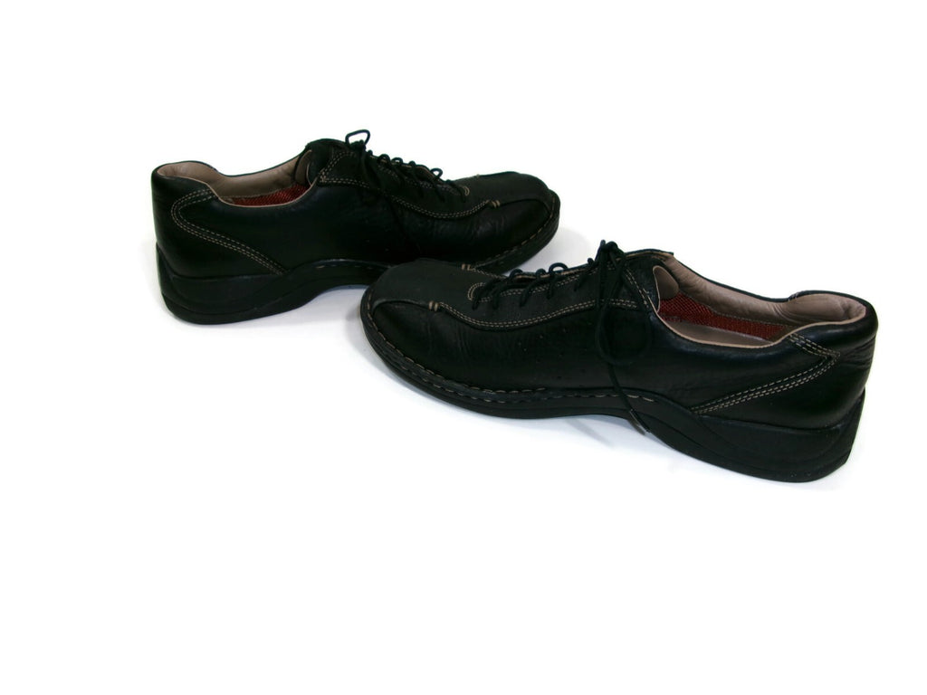 Clarks Mens Black Leather Comfy Lace Up Oxfords Shoes Size 12 M Leather Insoles
